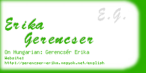 erika gerencser business card