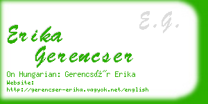 erika gerencser business card
